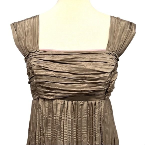 Peruvian Connection Crinkle Silk Dip Dye Brown & Pink Dress Women’s 8 - Picture 3 of 14